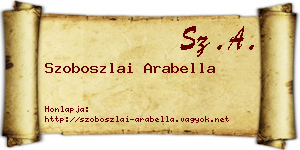 Szoboszlai Arabella névjegykártya